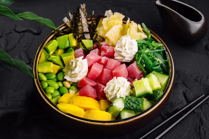 Fresh poke bowl